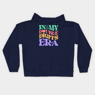 In My Double Digits Era Funny Quote Kids Hoodie